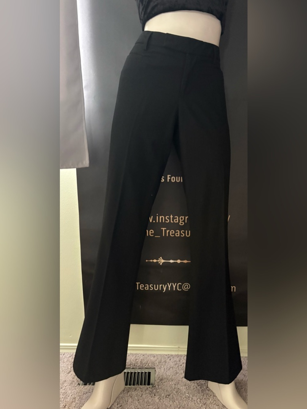 GAP Black Wide-Leg Dress Pants